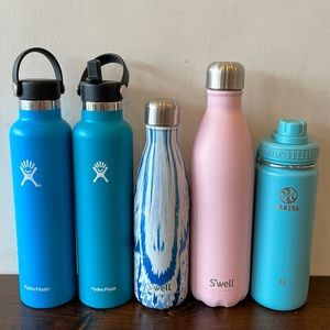 Reusable premium waterbottles- Hydroflask, Swell, Takeya